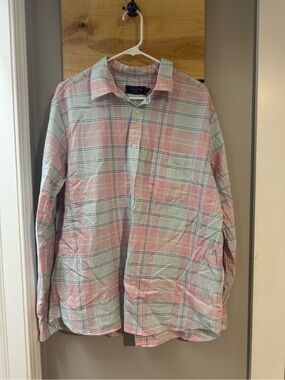 🐳 Vineyard Vines Men's Pastel Plaid Button-Down, XL